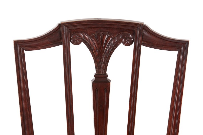 Pair of Mahogany Hepplewhite Style Side Chairs c.1890 - Image 5